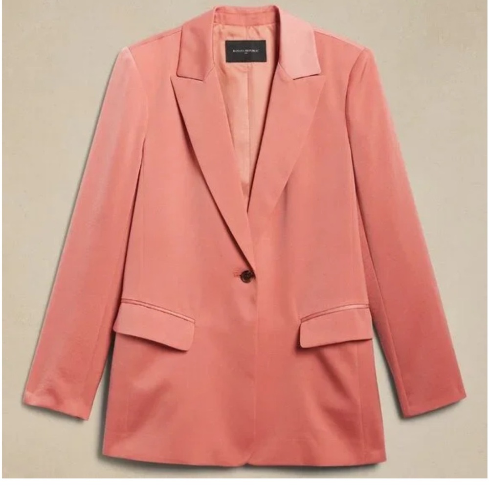 Banana Republic Factory Silky Pocket Blazer – Mauve – Size 0